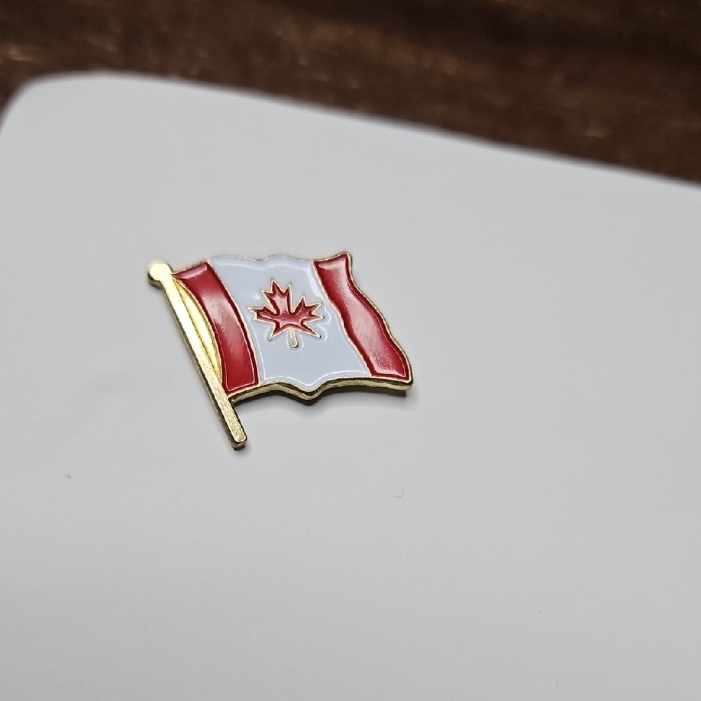 Canada National Flag Metal‎ Lapel Pin Approximate Size .75